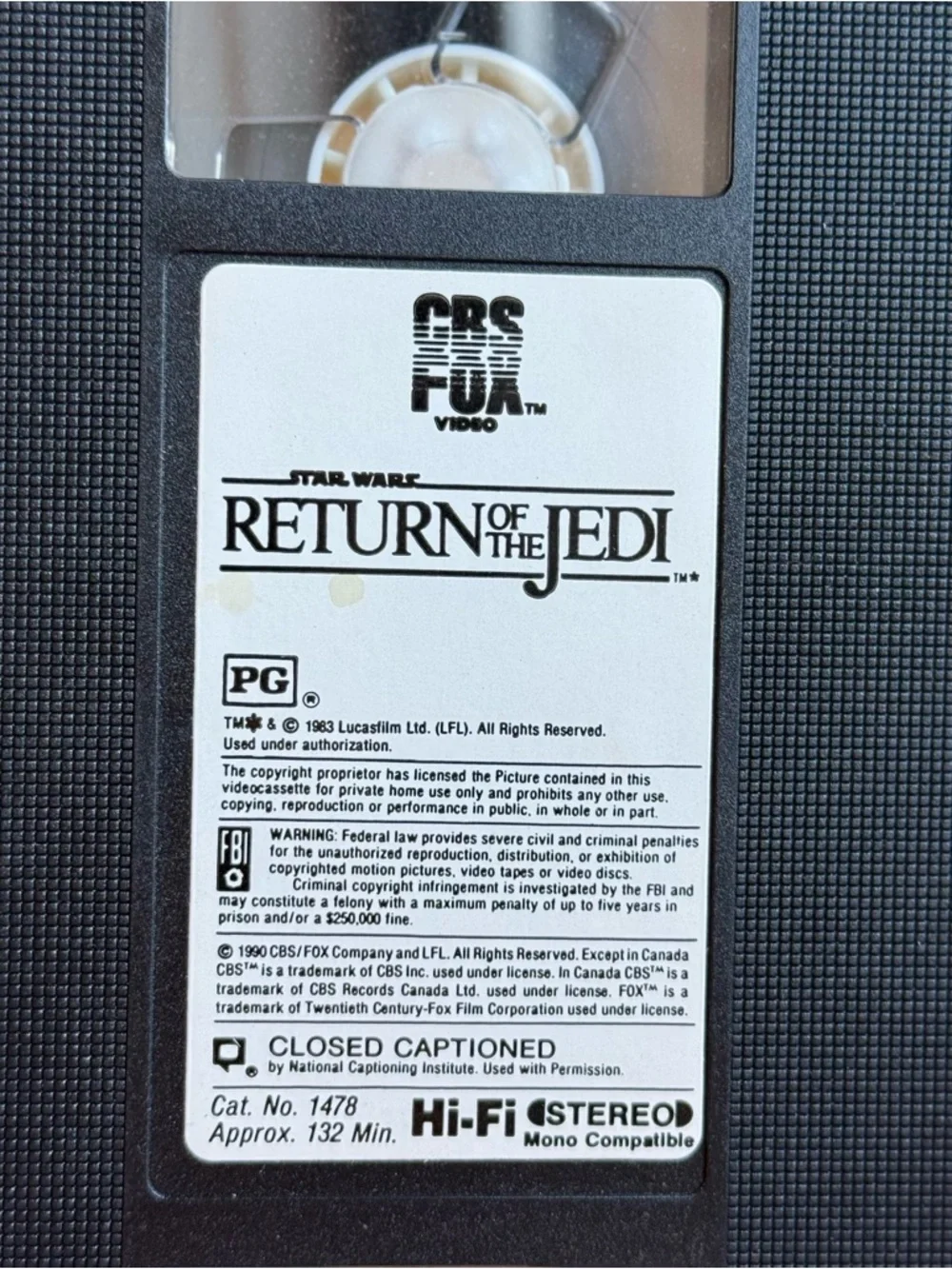 Star Wars Original Trilogy Vintage 1990's VHS Box Set CBS Fox Video